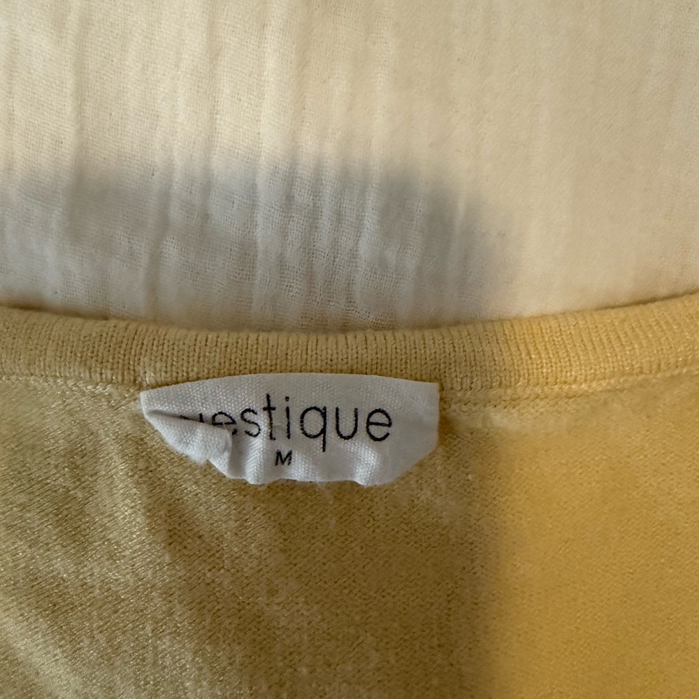 Vestique Butter Yellow Ruffle Top - Picture 2 of 3